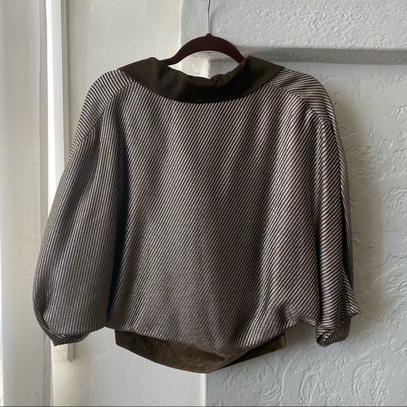 ETRO Metallic Silver Batwing Evening Jacket 42 - Picture 9 of 14